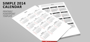 Simple Calendar 2014 for PowerPoint