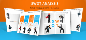 SWOT Analysis with Silhouettes for PowerPoint