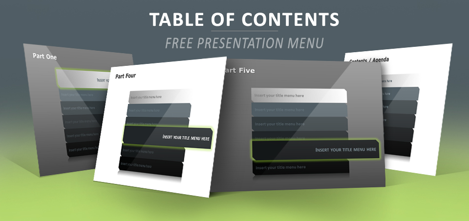 Table of contents PowerPoint template