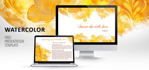 Watercolor Template for PowerPoint and Impress - Showeet